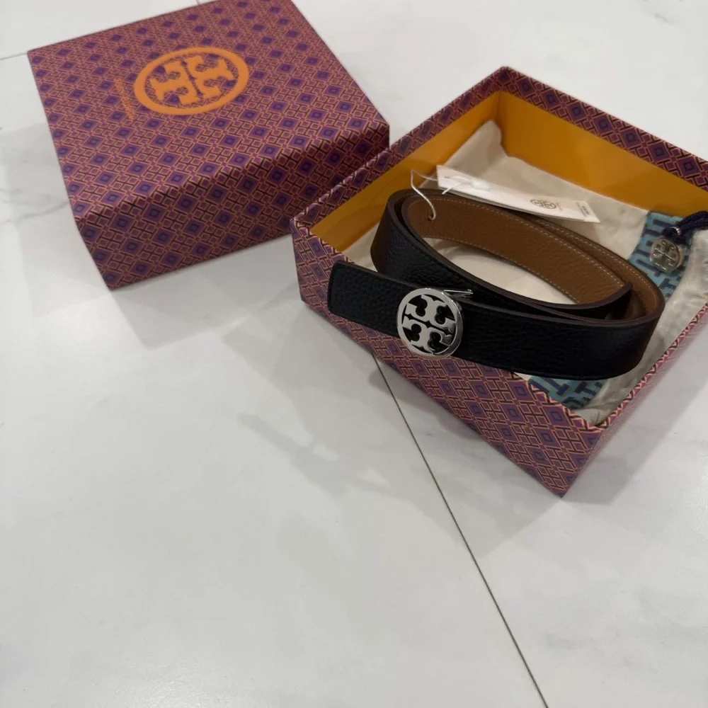Tory Burch 1” Miller Reversible Belt Women’s Size Small